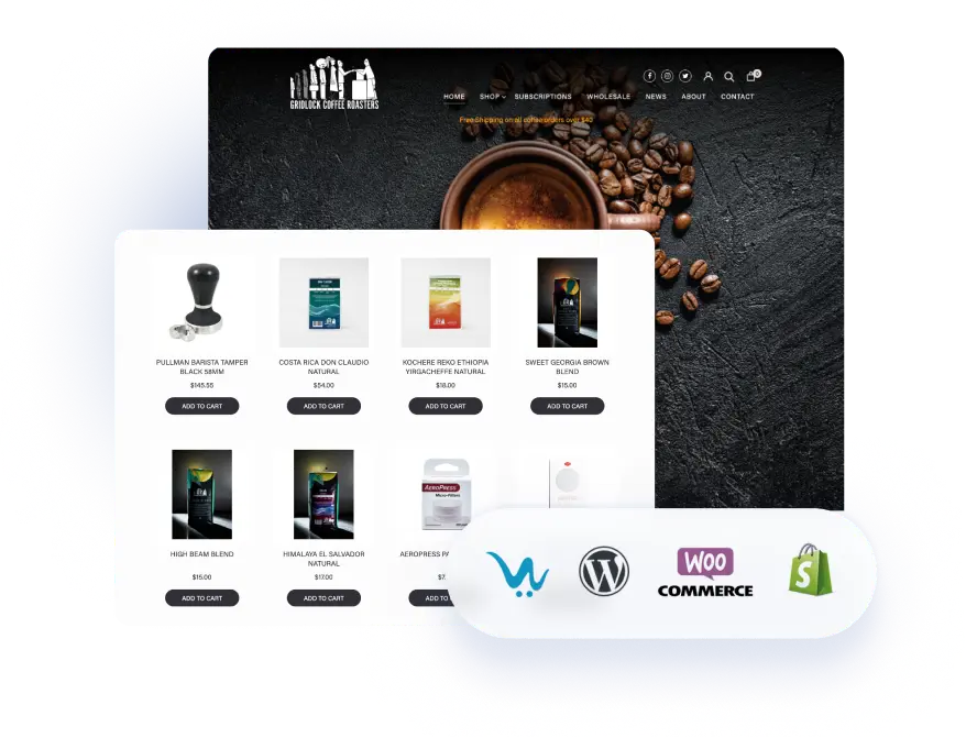 Online shop website