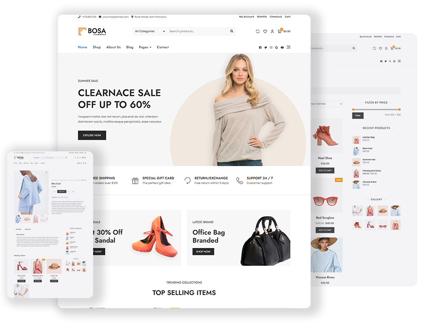 E-commarce website graphic
